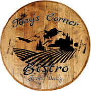 Craft Bar Signs | Corner Bistro Countryside Personalized Kitchen Sign - Brown